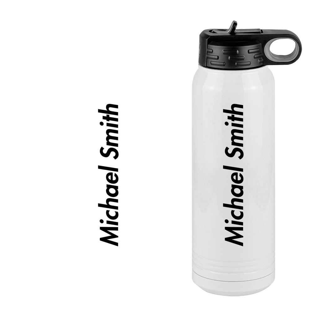 Personalized Water Bottle (30 oz) - Rotated Text - Design View