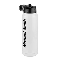 Thumbnail for Personalized Water Bottle (30 oz) - Rotated Text - Front Left View