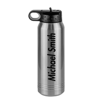 Thumbnail for Personalized Water Bottle (30 oz) - Rotated Text - Left View