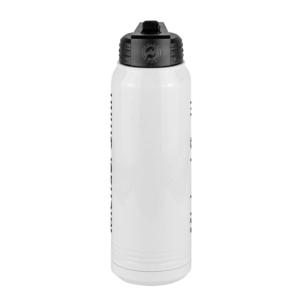 Personalized Water Bottle (30 oz) - Rotated Text - Front View