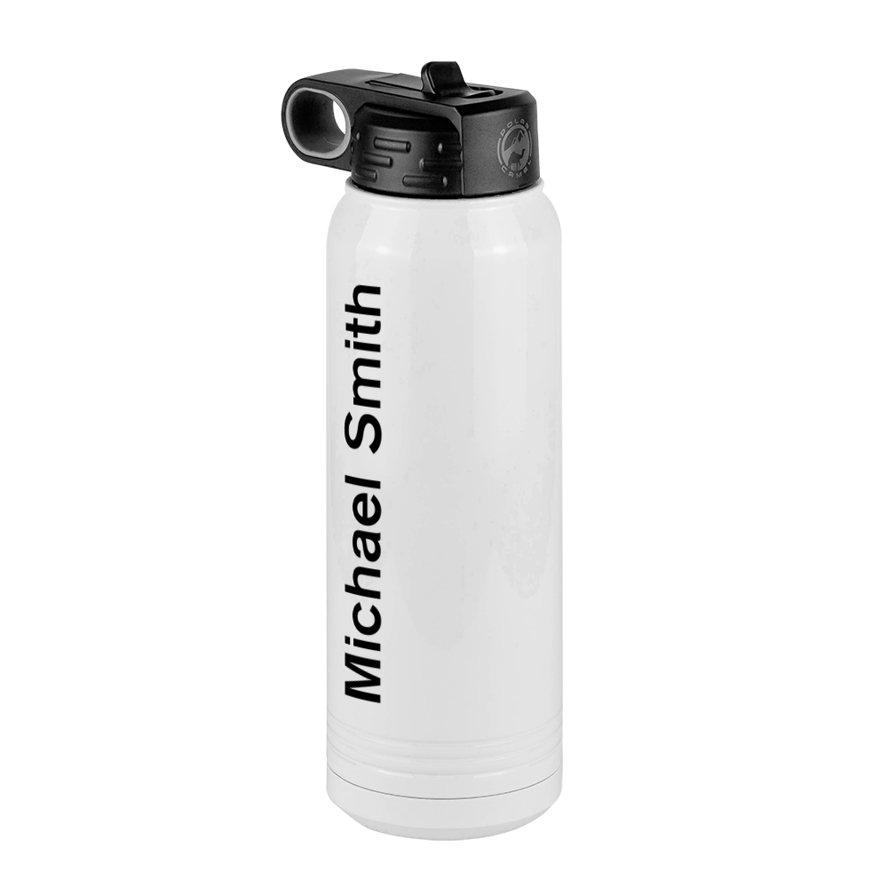 Personalized Water Bottle (30 oz) - Rotated Text - Front Left View