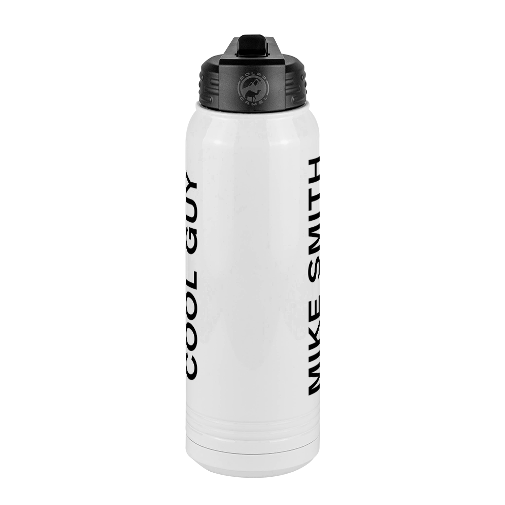 Personalized Water Bottle (30 oz) - Rotated Text - Front View