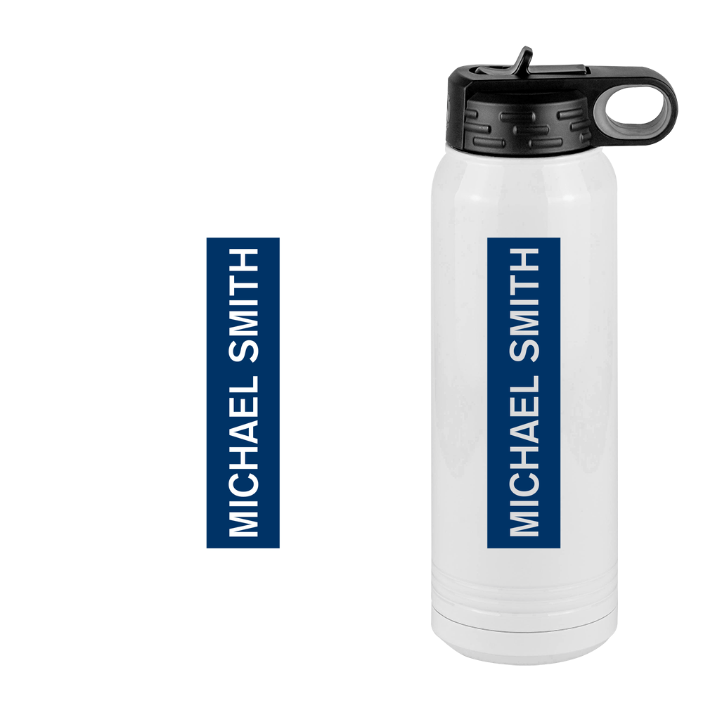 Personalized Water Bottle (30 oz) - Rotated Text - Design View