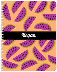 Thumbnail for Personalized Watermelon Notebook - Ribbon Nameplate - Front View