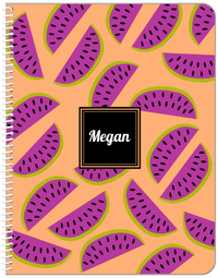 Thumbnail for Personalized Watermelon Notebook - Square Nameplate - Front View