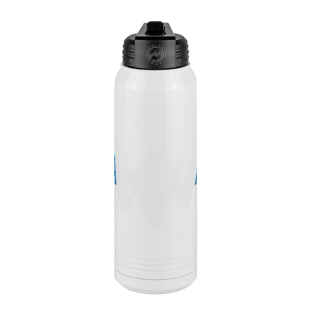 Personalized Water Text Water Bottle (30 oz) - Center View