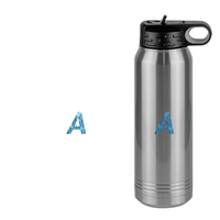 Thumbnail for Personalized Water Text Water Bottle (30 oz) - Design View