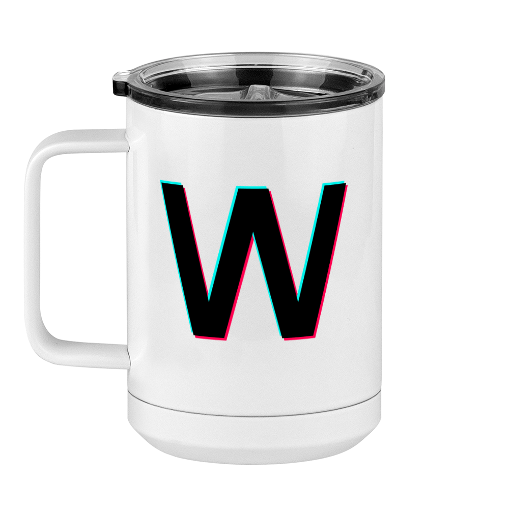 W Coffee Mug Tumbler with Handle (15 oz) - TikTok Trends - Left View