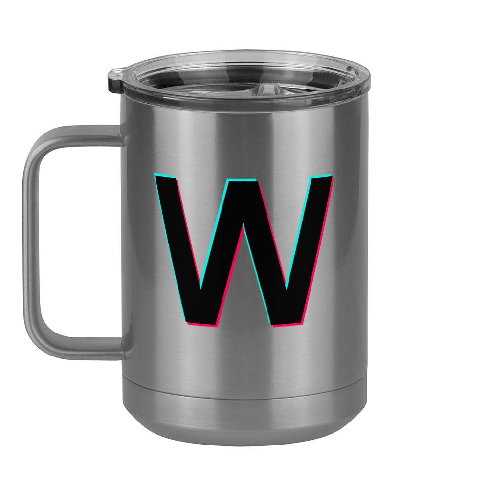 W Coffee Mug Tumbler with Handle (15 oz) - TikTok Trends - Left View