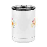 Thumbnail for Welcome Flowers Coffee Mug Tumbler with Handle (15 oz) - Front View