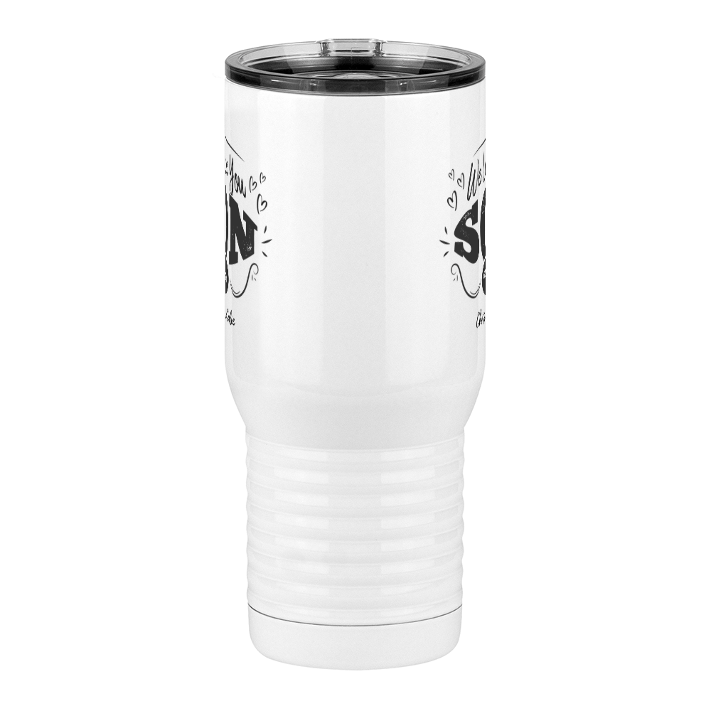 Personalized We Love You Son Travel Coffee Mug Tumbler with Handle (20 oz) - Front View