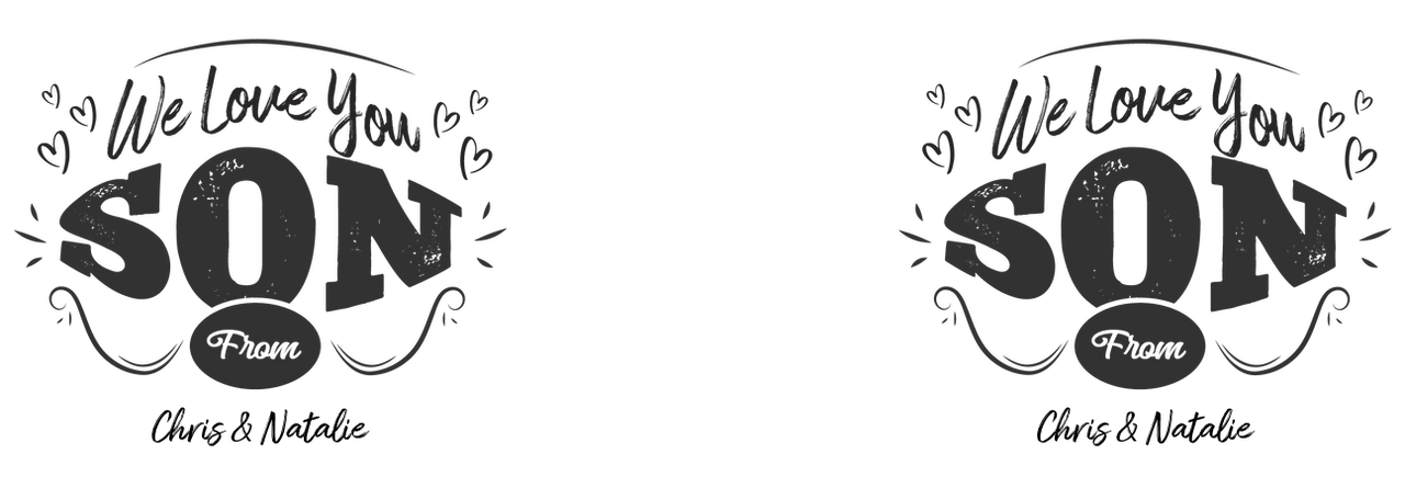 Personalized We Love You Son Travel Coffee Mug Tumbler with Handle (20 oz) - Graphic View