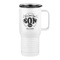 Thumbnail for Personalized We Love You Son Travel Coffee Mug Tumbler with Handle (20 oz) - Right View
