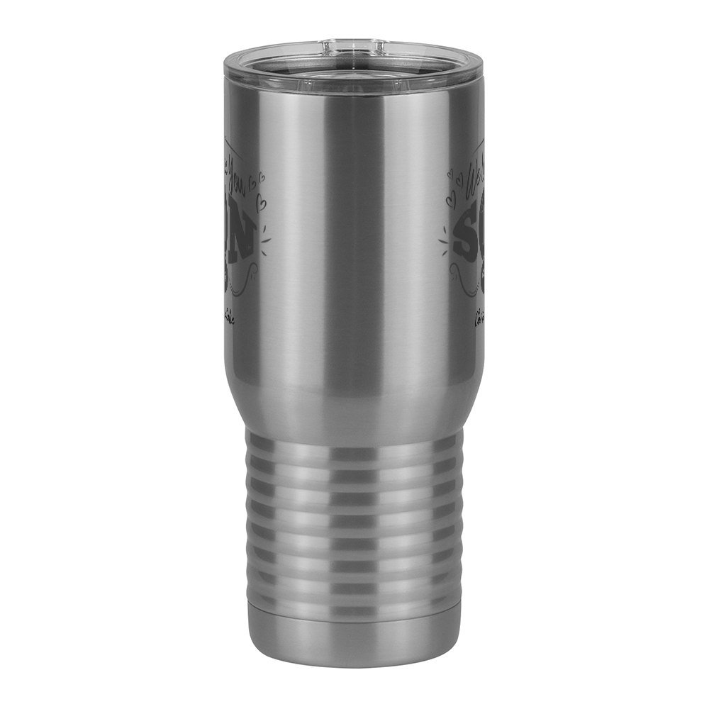 Personalized We Love You Son Travel Coffee Mug Tumbler with Handle (20 oz) - Front View