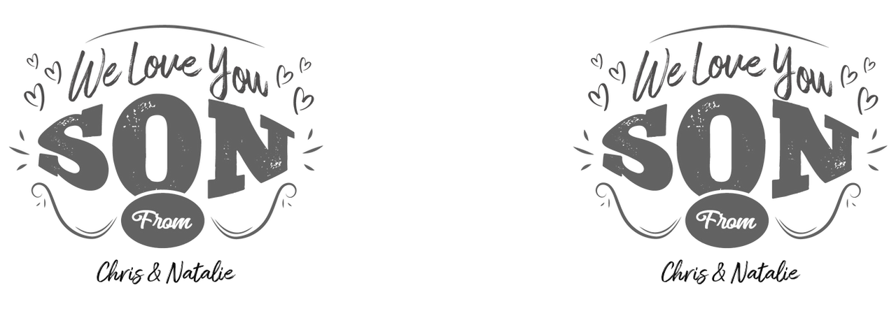 Personalized We Love You Son Travel Coffee Mug Tumbler with Handle (20 oz) - Graphic View