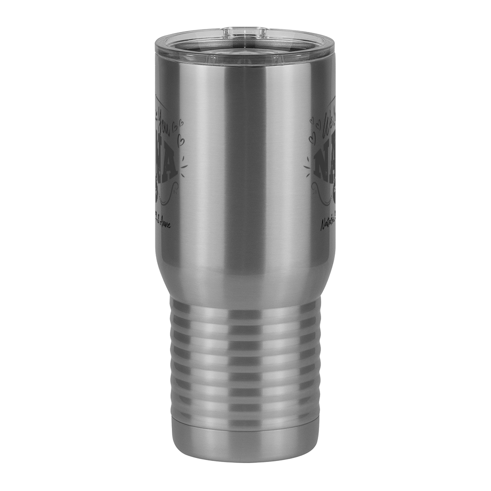 Personalized We Love You Nana Travel Coffee Mug Tumbler with Handle (20 oz) - Front View