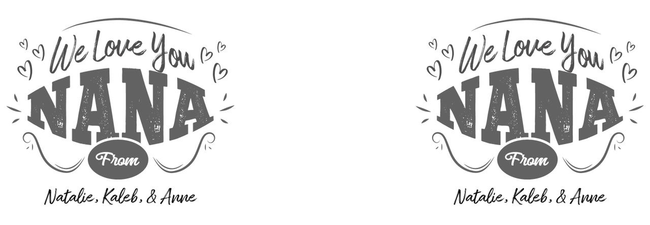 Personalized We Love You Nana Travel Coffee Mug Tumbler with Handle (20 oz) - Graphic View