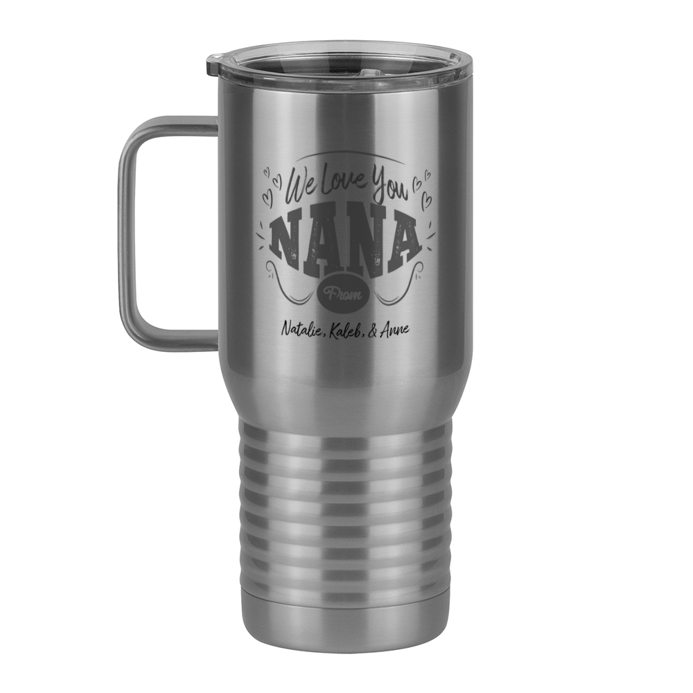 Personalized We Love You Nana Travel Coffee Mug Tumbler with Handle (20 oz) - Left View