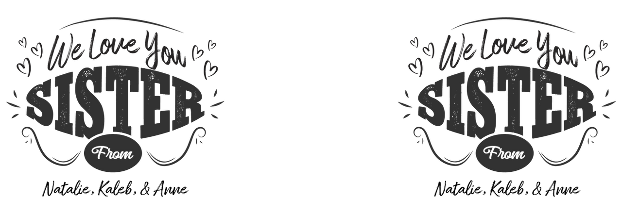 Personalized We Love You Sister Travel Coffee Mug Tumbler with Handle (20 oz) - Graphic View