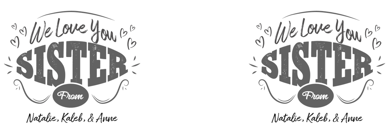 Personalized We Love You Sister Travel Coffee Mug Tumbler with Handle (20 oz) - Graphic View