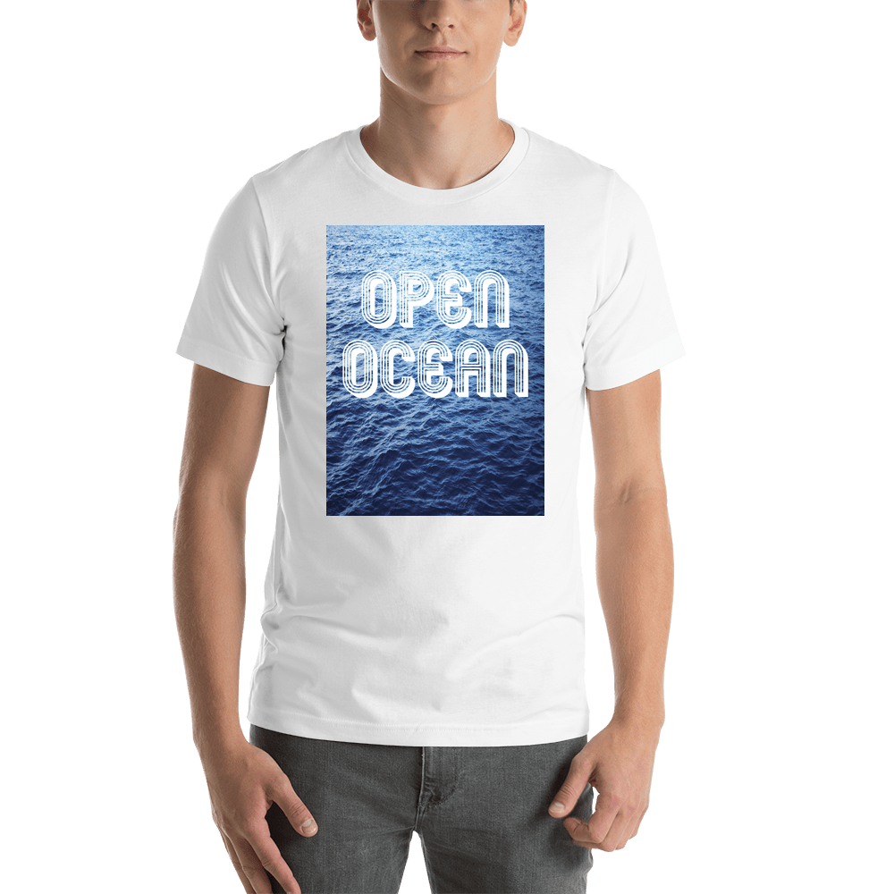 Personalized White Open Ocean T-Shirt - Shirt View
