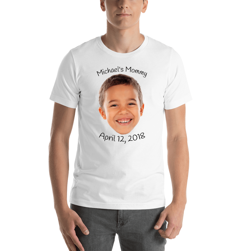 Personalized White T-Shirt - Your Child's Face - Shirt View