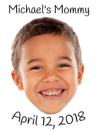 Thumbnail for Personalized White T-Shirt - Your Child's Face - Decorate View