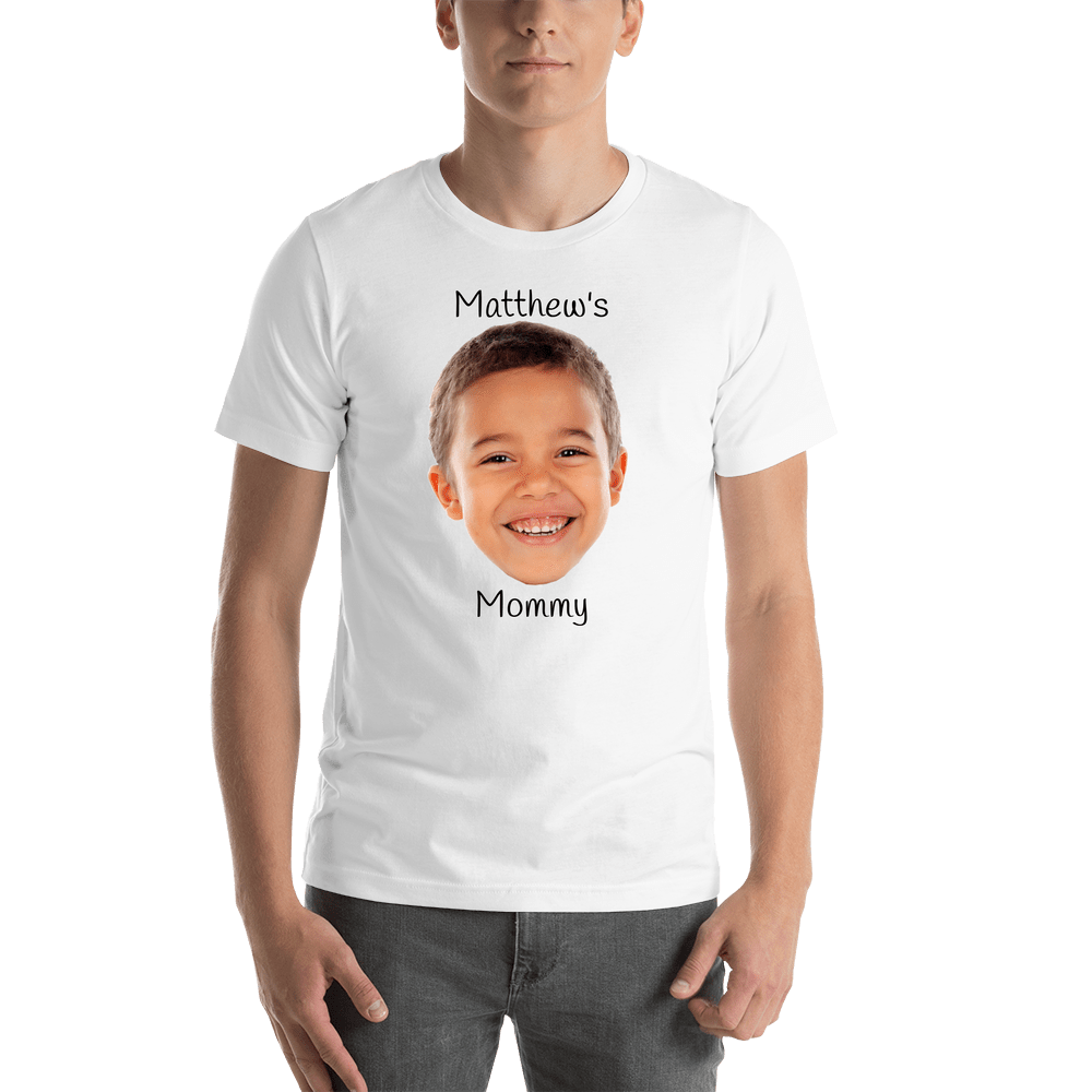 Personalized White T-Shirt - Your Kid's Face - Shirt View