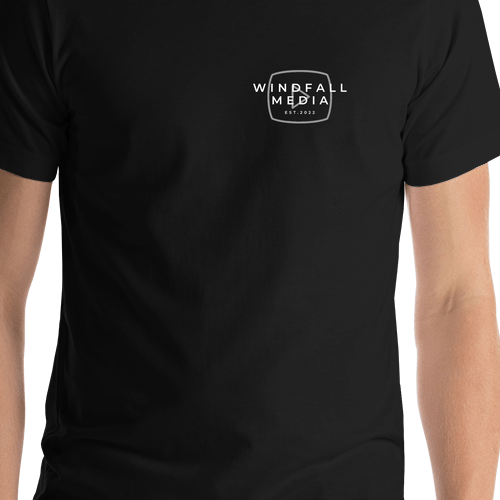 Personalized Windfall Company T-Shirt - Black - Shirt Close-Up View