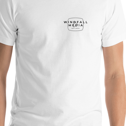 Personalized Windfall Company T-Shirt - White - Shirt Close-Up View