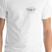 Thumbnail for Personalized Windfall Company T-Shirt - White - Shirt Close-Up View