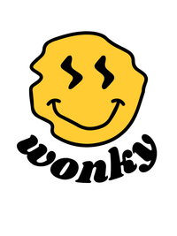 Thumbnail for Personalized Wonky Smiley Face T-Shirt - White - Decorate View