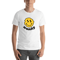 Thumbnail for Personalized Wonky Smiley Face T-Shirt - White - Shirt View