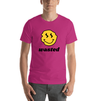 Thumbnail for Personalized Wonky Smiley Face T-Shirt - Pink - Shirt View