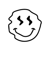 Thumbnail for Personalized Wonky Smiley Face T-Shirt - White - Decorate View