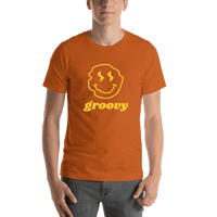 Thumbnail for Personalized Wonky Smiley Face T-Shirt - Autumn - Shirt View