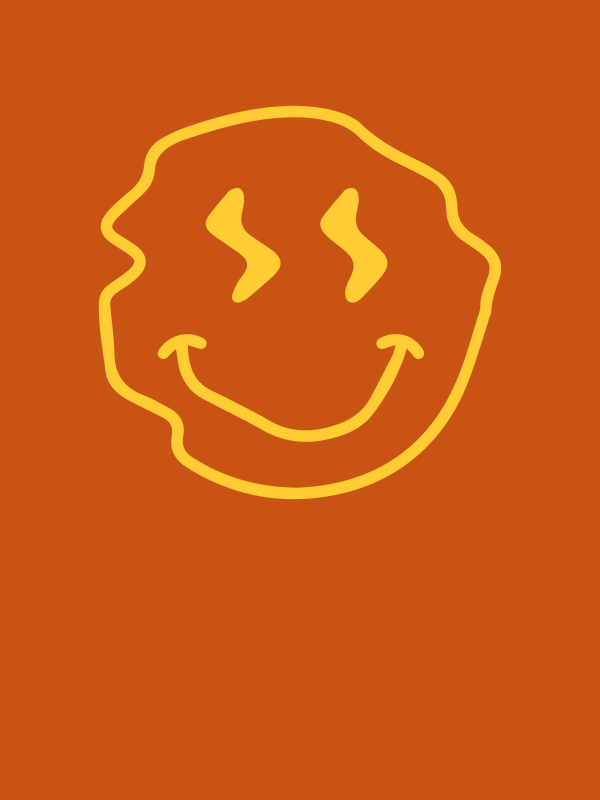 Personalized Wonky Smiley Face T-Shirt - Autumn - Decorate View