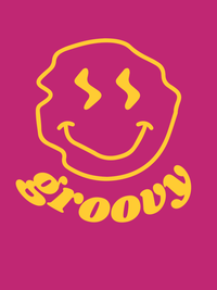 Thumbnail for Personalized Wonky Smiley Face T-Shirt - Pink - Decorate View