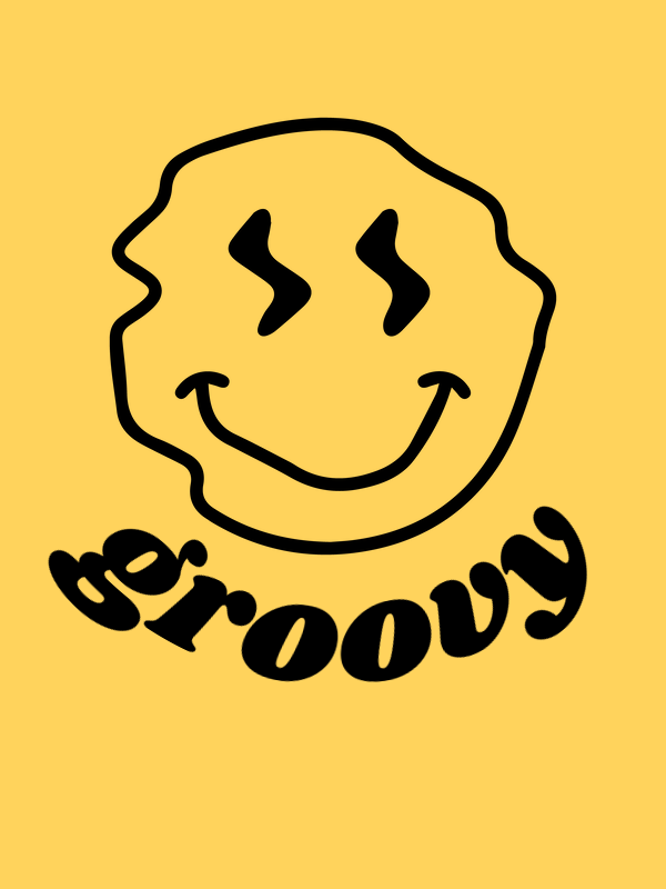 Personalized Wonky Smiley Face T-Shirt - Yellow - Decorate View