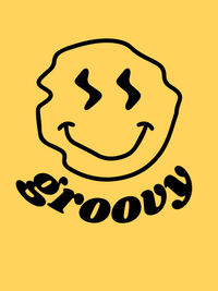 Thumbnail for Personalized Wonky Smiley Face T-Shirt - Yellow - Decorate View