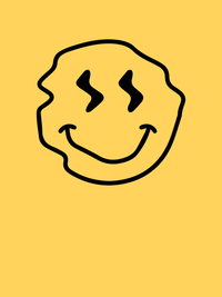 Thumbnail for Personalized Wonky Smiley Face T-Shirt - Yellow - Decorate View