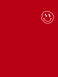Thumbnail for Personalized Wonky Smiley Face T-Shirt - Red - Decorate View