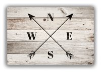 Thumbnail for Personalized Wood Grain Canvas Wrap & Photo Print - Black Arrows - Whitewash Wood - Front View