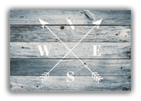 Thumbnail for Personalized Wood Grain Canvas Wrap & Photo Print - White Arrows - Blue Wash Wood - Front View