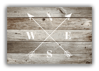 Thumbnail for Personalized Wood Grain Canvas Wrap & Photo Print - White Arrows - Old Grey Wood - Front View
