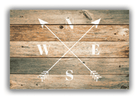 Thumbnail for Personalized Wood Grain Canvas Wrap & Photo Print - White Arrows - Patina Wood - Front View