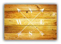 Thumbnail for Personalized Wood Grain Canvas Wrap & Photo Print - White Arrows - Sun Burst Wood - Front View