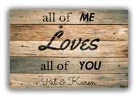 Thumbnail for Personalized Wood Grain Canvas Wrap & Photo Print - All Of Me Loves All Of You - Patina Wood - Front View