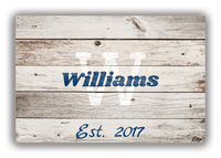 Thumbnail for Personalized Wood Grain Canvas Wrap & Photo Print - Name Over Initial - Whitewash - Front View