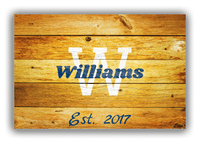 Thumbnail for Personalized Wood Grain Canvas Wrap & Photo Print - Name Over Initial - Sun Burst - Front View